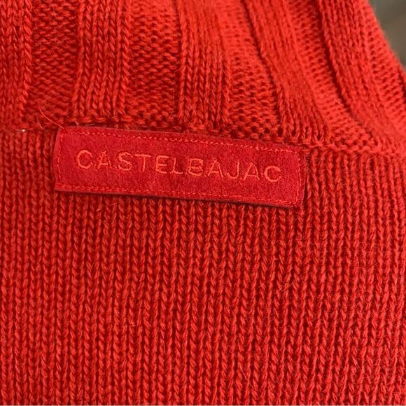 JC de Castelbajac RARE Vintage "Lucy" Charlie Brown Patchwork Sweater Red XXL - Picture 10 of 12